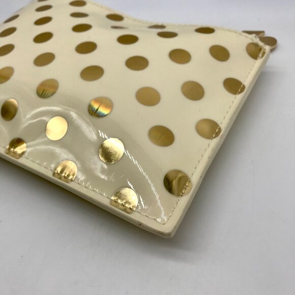 Kate Spade Cream And Gold Polka Dot Pouch - Picture 8 of 10